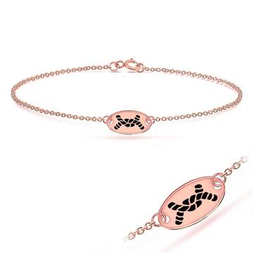 Rope Shape with Enamel Bracelet BRS-267-RO-GP